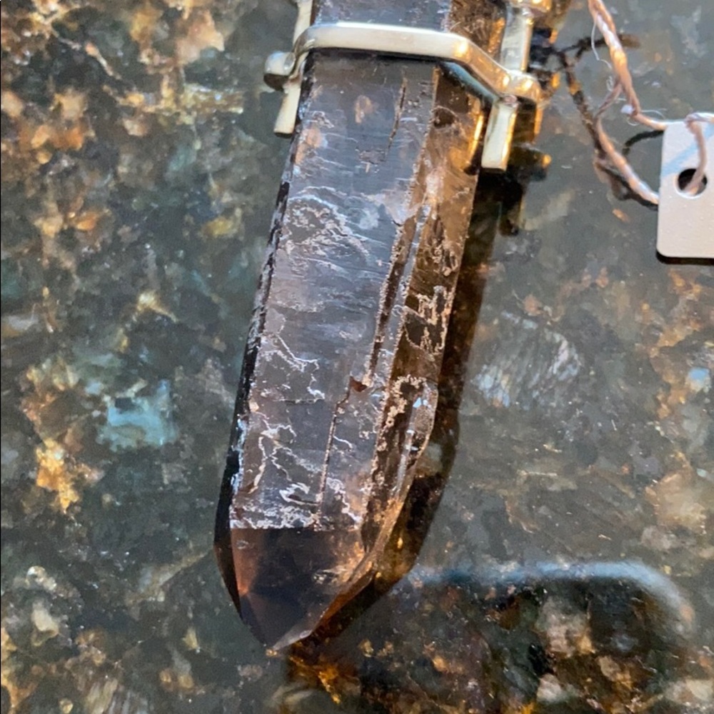 Smokey Quartz Crystal Pendant with 925 Sterling Silver - Picture 7 of 7